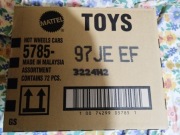 HOT WHEELS org. pusty karton na 72 szt 