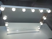 Lustro do makijażu 58x43 białe Hollywood 