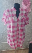 Koszula w kratę krótki rękaw roz. 5XL/50 