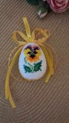 Jajko wielkanocne ręcznie haftowane