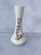 Wysoki wazon z różami porcelana Bogucice 