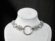 Surowy choker chainmaille stal chirurgiczna wodoodporny custom rozmiar
