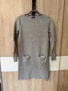 Sukienka Tommy Hilfiger XS szara bawełniana logowana