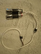 Kabel zbalansowany 4.4 do 2 x xlr czysta miedź 7N pokryta srebrem 0,5m