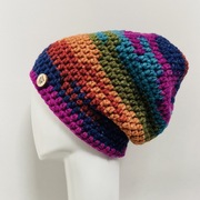 Gruba czapka smerf kolorowa ręcznie robiona 