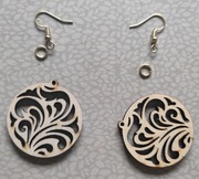 Kolczyki handmade baza decoupage kol37