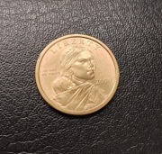 Moneta 1 Dolar USA 2000 P Sacagawea Indianka Szoszoni miedź i mosiądz mang.