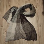 Chusta / szalik w brązowe i beżowe prostokąty