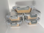 Zestaw pojemników szklanych  10 sztuk 