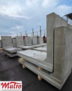 Prefabrykat muru oporowego typu L na zakładkę 250/100/20/150mur mury