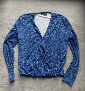 Bluzka niebieska biała kropki M