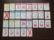 Stare karty własności pól do gry Fortuna z PRL. Karty hoteli, restauracji..