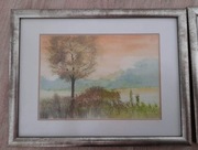 Akwarele dwie sztuki