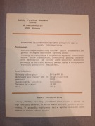 UNITRA Tonsil mikrofon MDU27 karta informacyjna 