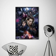 Plakat Resident Evil 2 RE2 Leon Claire Gra PS4 PS5 Xbox Prezent 50x70