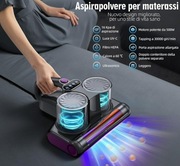 Odkurzacz do materacy, usuwa allergeny i kurz, światło UV 