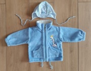 Ciepła bluza niemowlęca kurtka z polaru + gratis czapeczka 62/68