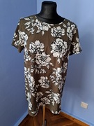 Bluzka khaki w białe kwiaty M/38