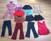 Ubranka dla dziewczynki rozmiar 104-110 + dodatkowo ubranka z innej aukcji 