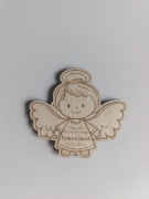 Magnes Pamiątka Chrztu Świętego z imieniem i datą 