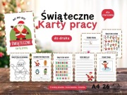 Świąteczne karty pracy A4 PDF do druku