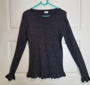 Bluzka czarna z metaliczną nitką 158 cm Cool Club