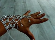 Komplet dwóch ażurowych bransoletek na rece lub nogi