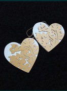 Serca drewniane 2 szt ozdoby wiszące 