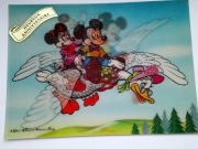 Pocztówka 3D stara - Myszka Miki, Mickey i Miki - Disney