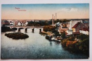 Sagan Żagań Most na rzece Bóbr Z OBIEGU 1919 rok