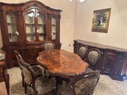 Piękna jadalnia komplet komoda witryna stół 6 krzeseł 