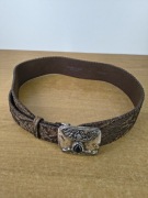 Szeroki pasek skórzany POST & CO – Made in Italy