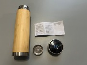 Termos z bambusa z czujnikiem temperatury 320 ml