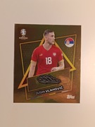 Naklejka euro 2024 topps SRB SP Dusan Vlahović Gold