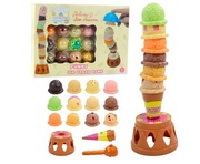 Gra Zręcznościowa Wieża Lodów Gałki Kolorowe 17 el. 