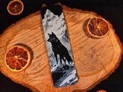 Zakładka do książki 3D - Wilk na tle gór