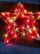 Cudna świąteczna tradycyjna gwiazda na okno multikolor retro PRL vintage 