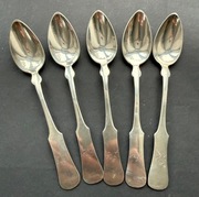 Łyżeczki srebro 6 sztuk 1860 rok Frankfurt Weilburg