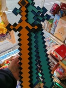 Miecz sztylet długi Minecraft drewniany zielony