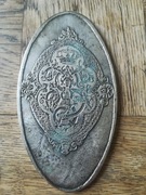 Stara Plakieta z herbem korona książęca i lit. S 