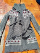 Nowy szary sweter zawiązywany Soulcal & Co S 36 