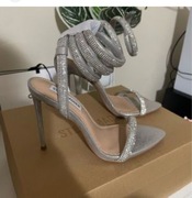 Szpilki srebrne Steve Madden 38 24 cm