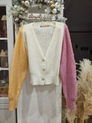 Sweterek Azara pastelowe kolory rozpinany Wiosna 