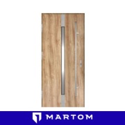 NOWE Drzwi Martom Passive Dąb Turner 90L Pochwyt INOX Lustro weneckie