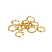 Ogniwa, kółeczka 0,8x5 mm., Pozłacane 18K (nie traci koloru), 10 szt.