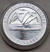 Australia 10 Dolarów 1997 r Opera w Sydney srebro 999 