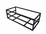 Kwietnik Balkonowy Poziome Przęsła metalowy 80 cm AchtSteel – czarny mat