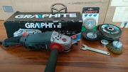Szlifierka kątowa GRAPHITE 59G098 + zestaw tarcz i szczotek ściernych