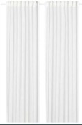 Nowe IKEA SILVERLONN 145x300cm BIAŁY 2 Zasłony Komplet Zasłon Firanki