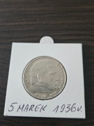 5 marek 1936r mennica A.